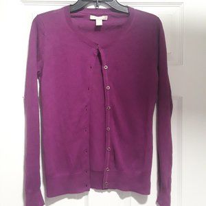 Purple Button Up Sweater